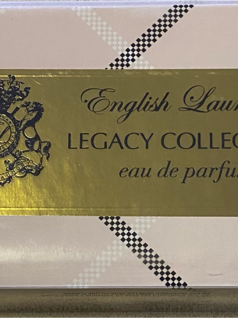 English Laundry Legacy Collection Eau de Parfum — Gold & Cream Packaging
